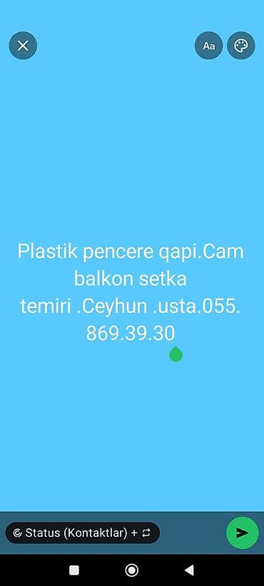 Təmir işləri: Plastik pəncərə və qapı xidmətləri. Şüşə (cam) işləri, balkonların — 1