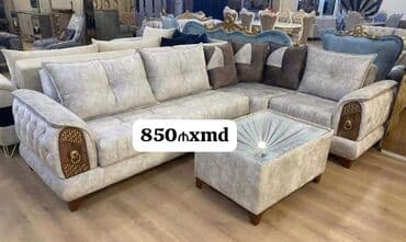 künc divan modelləri: Künc divan, Vеlur parça — 5