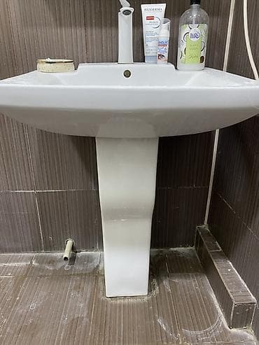 tulumlar: Keramik ayaqlı əl-üz yuyan lavabo - Material: ağ keramik - — 2