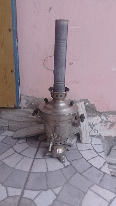 Elektronika: Klassik kömür/odunla işləyən samovar - Material: metal gövdə — 3