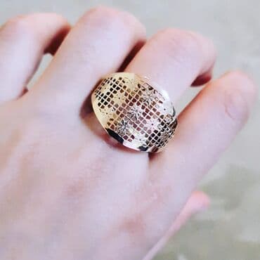 tək qaş: Toy, Üzük, Sarı qızıl, 750 Əyar, Qaşsız — 1