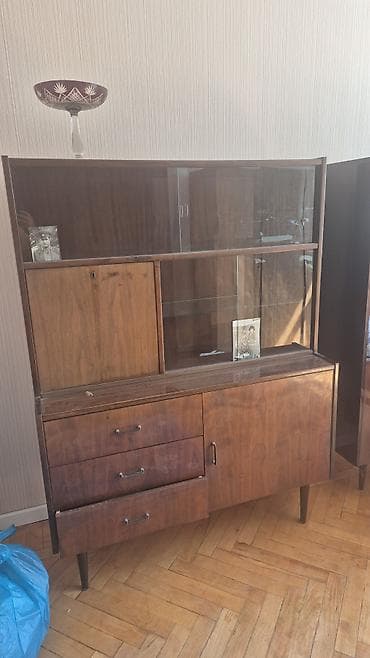 parda tul: Mebel dəsti – retro üslubda vitrin və şkaf Polsha-Xanka – Material — 3