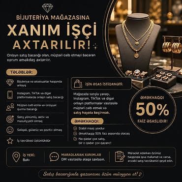 evde online is: Satış məsləhətçisi tələb olunur, Yalnız qadınlar üçün, İstənilən yaş, İşəmuzd ödəniş — 1