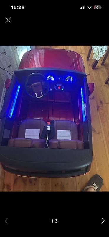 Uşaq üçün elektrikli miniatür avtomobil - Korpus: metalik qırmızı