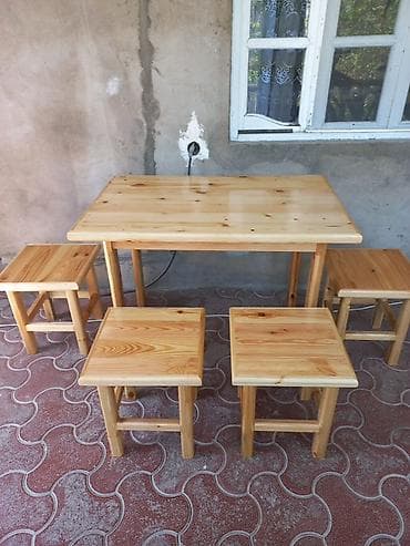 3 d qelem: Balkon üçün, Yeni, Açılmayan, Dördbucaq masa, 4 stul — 1