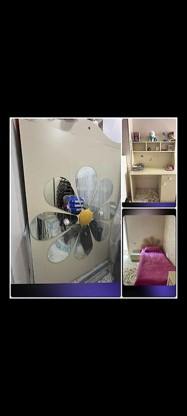 Oğlan və qız üçün, İşlənmiş, Təknəfərlik çarpayı, Yazı masası, Dolab, Tumba