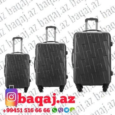 женские чемоданы из поликарбоната: S-50azn. M-80azn. L-110azn.Material polikarbonat Muxtelif kampaniyalar — 1