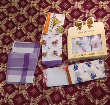 cib desmali: Xanım üçün naxışlı cib dəsmalı 2 əd, kişi üçün cib dəsmalı 2 əd — 3