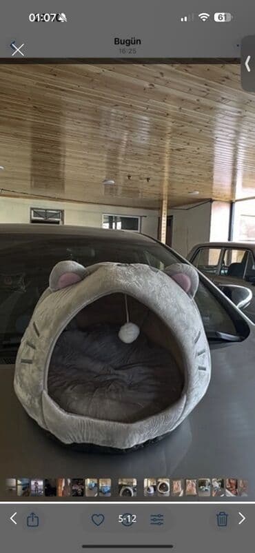 клетки для кур несушек купить в бишкеке: Pişik və kiçik itlər üçün qapalı tip yumşaq yuva - Dizayn: boz — 3