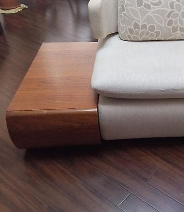 reception masa: Künc divan dəsti və uyğun orta masası - Dizayn: L formalı, geniş — 4