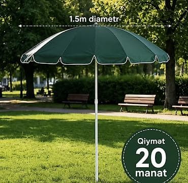 Bağ, teras, çimərlik və kafe üçün günəş çətirləri - Diametr: 1.5 m — 2