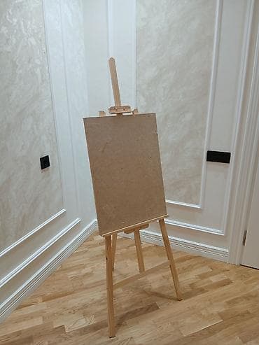 мольберт: Taxta rəsm molberti - Material: Təbii ağac (şam ağacı teksturası) — 7