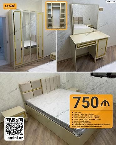 dekor ref: Yataq Dəsti – La Mini (Laconic & Minimalism) Tərkib: - Çarpayı: 1 — 10