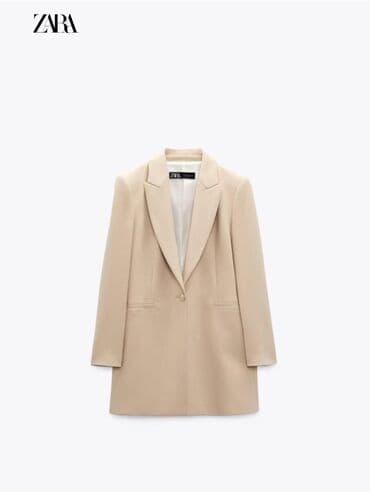 ZARA qadın blazeri – bej rəng, uzun siluet - Brend: ZARA - Mənşə