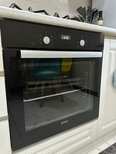 халаделник бу: Духовка Simfer, Электрическая, цвет - Черный, Встраиваемая, Б/у — 3