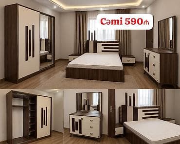 İkinəfərlik çarpayı, Dolab, Termo, 2 tumba, İşlənmiş — 1