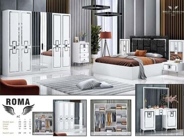 турецкие мебельные магазины в баку: Двуспальная кровать, 2 тумбы, Турция, Новый — 1