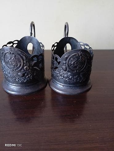 sufre: Məhsul: Metal fincanaltı (stəkan tutacağı) dəsti – 2 ədəd Təsvir: - — 1