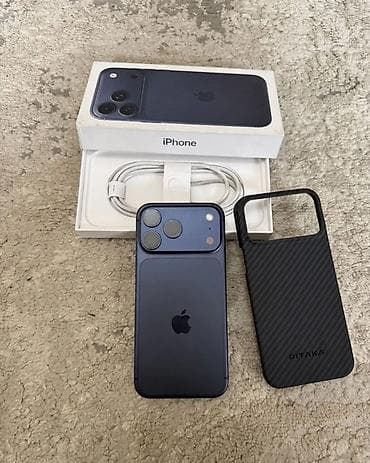 iphone 11 pro max dubai version: IPhone 17 Pro Max, 1 TB, Göy, Zəmanət, Sənədlərlə, Face ID — 2