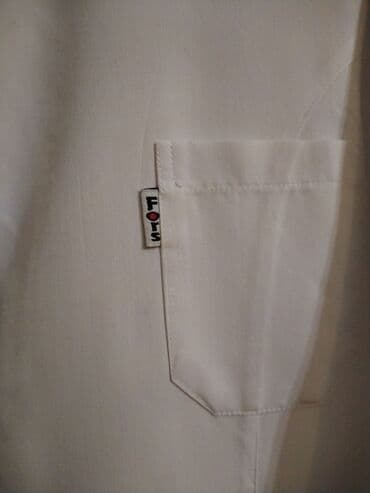 həkim paltarı: Fors Tibb Tekstil ağ həkim xalatı - Modell: klassik uzun xalat - — 3