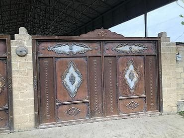 saatlar type 0: İşlənmiş Dəmir Həyət darvazası, Yana açılan, Mexaniki, Qapı ilə, rəng - Qəhvəyi, Kredit yoxdur, Ünvandan götürmə, Ödənişli çatdırılma — 1