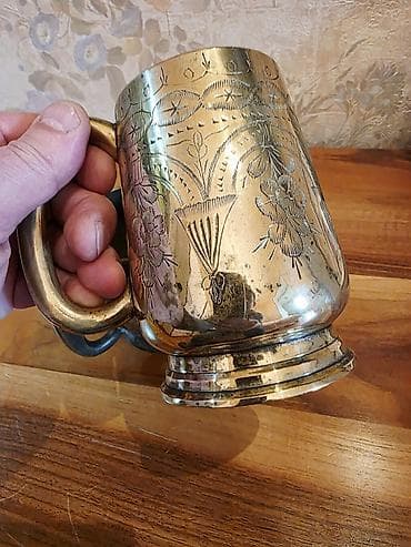 bezek esyasi: Fincanlar, rəng - Qızılı, Metal, 2 ədədli dəst — 2