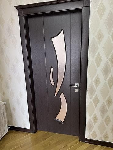 Müasir dizaynlı daxili qapılar dəsti - Material: tünd qəhvəyi rəngli lalafo.az -da Müasir dizaynlı daxili qapılar dəsti - Material: tünd qəhvəyi rəngli