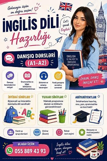 Xarici dil kursu, İngilis dili, Uşaqlar üçün, Abituriyentlər üçün