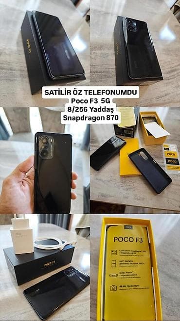 poco c65: Poco F3, 256 GB, rəng - Qara, Sənədlərlə — 1