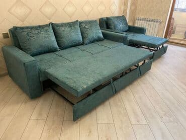 диван и два кресла: Раскладной диван, Новый, Раскладной, Без подьемного механизма, Ткань, Бесплатная доставка в черте города — 2