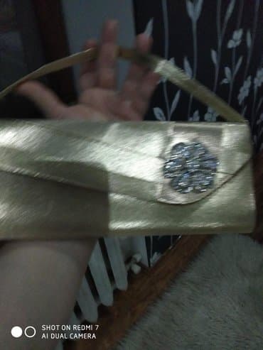 Eynəklər: Клатч женский Франция из золотой парчи с аксессуарами из камней — 6