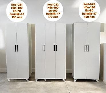 Açılan, 2 qapılı Düz dolab, Qarderob, paltar dolabı