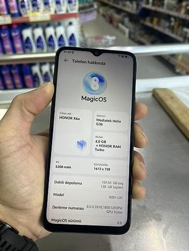 xiaomi redmi note 9 's: Honor X6a, 128 GB, rəng - Qara, İki sim kartlı — 2