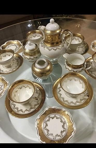 saat gence: Qəhvə dəsti, rəng - Qızılı, Farfor, 6 nəfərlik — 2