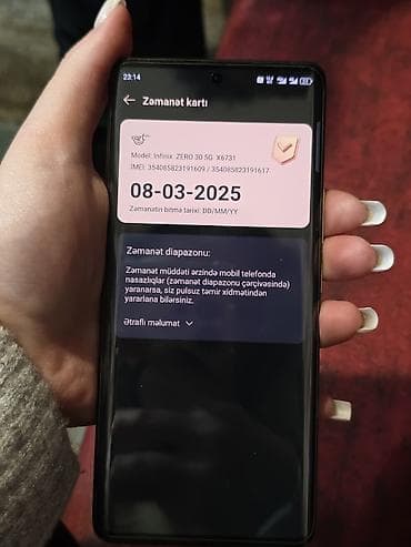 baş feneri: Infinix Zero 40, 256 GB, rəng - Yaşıl, Sensor — 6