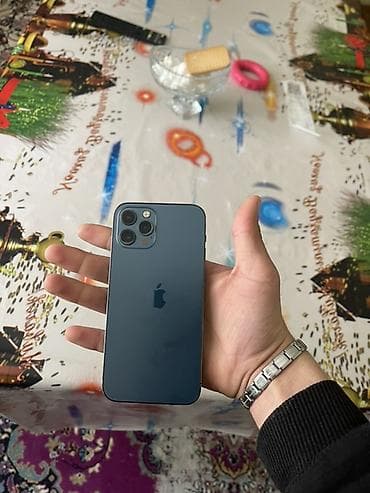 IPhone 12 Pro, 128 GB, Göy, Zəmanət, Simsiz şarj, Face ID