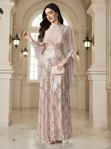 uzun jaketlər: Zərif gecə/libas - Model: uzun, A-kəsimli ziyafət geyimi - Rəng — 2