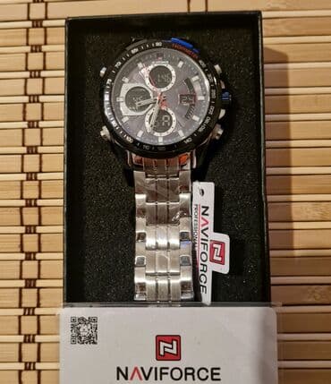 gumus qolbaqlar qadin ucun: Yeni, Qol saatı, NaviForce, rəng - Qara — 6