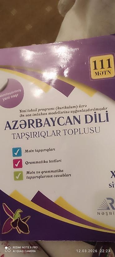 Məhsul: “Azərbaycan dili – Tapşırıqlar toplusu” (111 mətn)