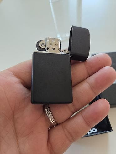 smart saat sim kart: Orginal zippo black mat slim madelidi cizig eziy yoxdu usdunde — 3