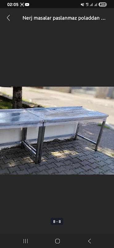 mətbəx stolari: Paslanmayan poladdan hazırlanmış bu möhkəm masa, müxtəlif mühitlərdə — 1