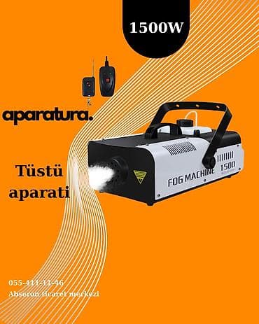 Mikrofonlar: 1500W Professional Tüstü Aparatı Toy zalları, klublar və səhnə — 1