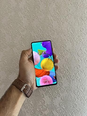 samsung tab e: Samsung Galaxy A51, 128 GB, rəng - Göy, Barmaq izi, Düyməli, Face ID — 2