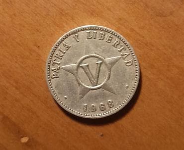 20 cent nece qepikdir: Cuba 5 centavos.1968 il — 1