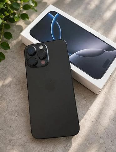 ıphone 12 pro: IPhone 16 Pro Max, 256 GB, Qara, Zəmanət, Face ID — 1