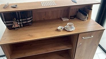 resepşn masaları: Resepsiyon/iş masası – təbii ağac teksturasında, LMDP materialdan — 3