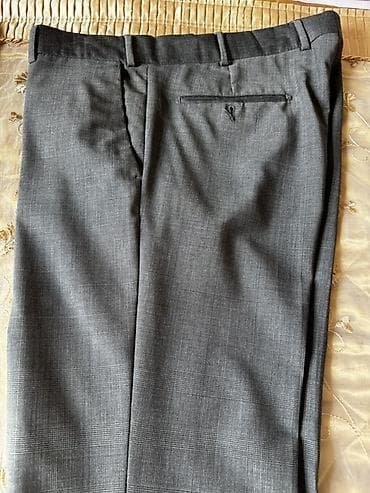 boz linza: Kişi klassik şalvarı – boz rəng, xırda dama naxışlı parça. - Kəsim — 2