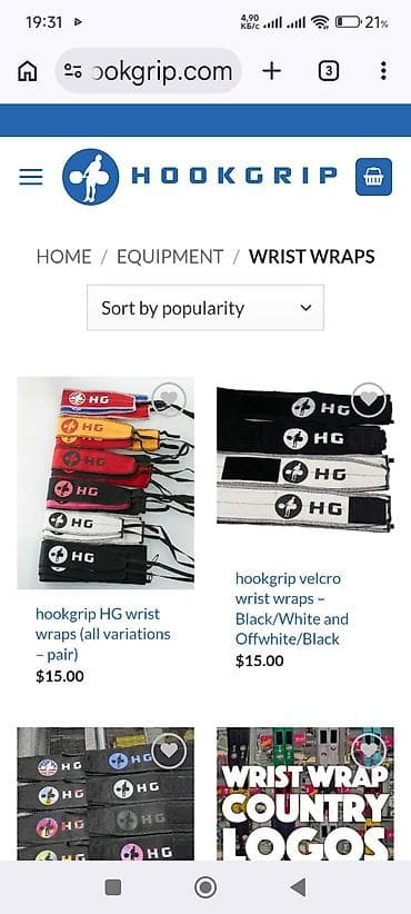 Hookgrip (HG) bilək sarğısı - Növ: qayçı ilə bağlanan klassik bilək — 3