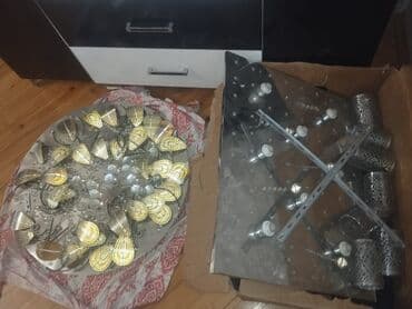 led isiqlar tavan ucun: Led Çılçıraq, 4 və daha çox lampa, Metal — 13