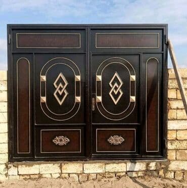 купить железные ворота: Железо Дворовые ворота, С дверью — 9